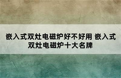 嵌入式双灶电磁炉好不好用 嵌入式双灶电磁炉十大名牌